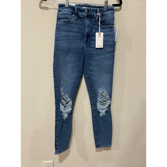 Good American Good Waist Crop Jeans Size 26 New with Tags - Picture 5 of 10